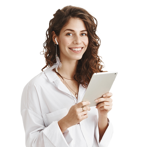 Portrait of a positive and successful woman